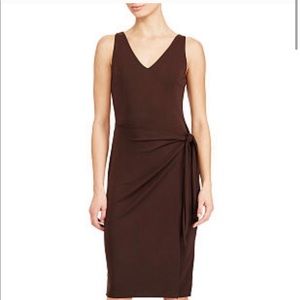NWT Ralph Lauren Brown Warp Dress